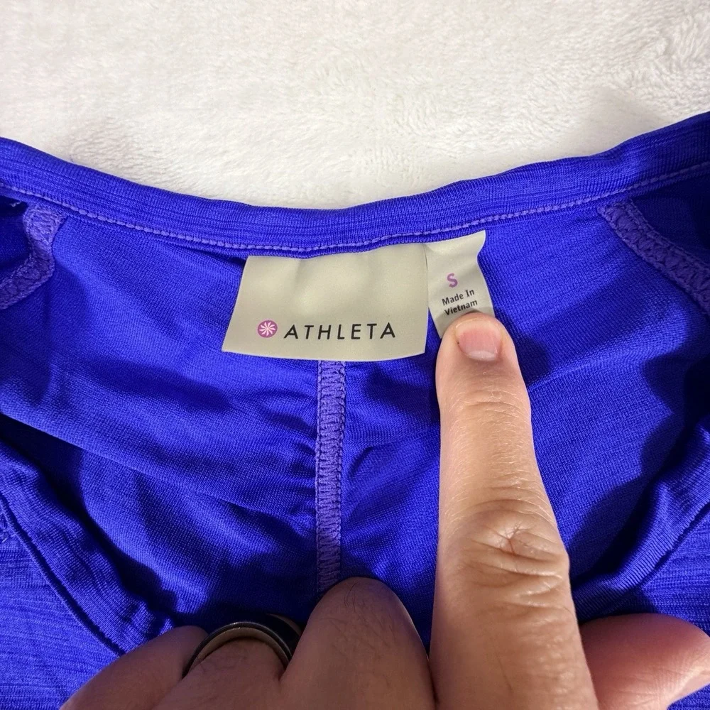 Athleta Top Women's Sz S Bluish Purple Sleeveless Pacifica‎ Stretch